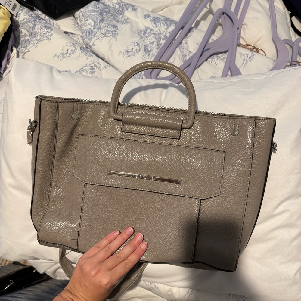 Steve Madden Tan Crossbody Bag Structured Top Handle